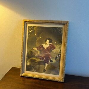 Vintage Gold Framed Vintage-Style Wall Art - Brown & Gold